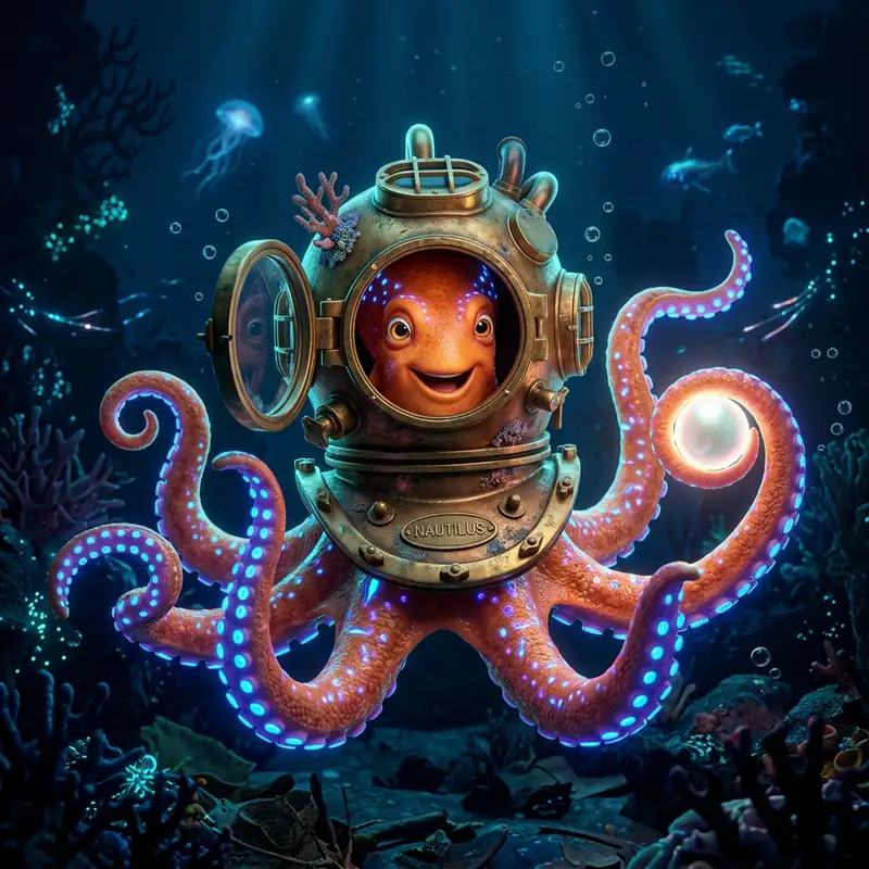 Captain Finley the Steampunk Octopus